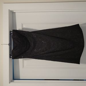 Black lace cocktail dress